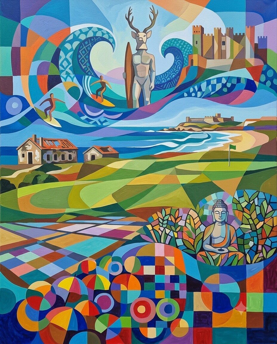 Praia d'el Rey im Stil von Klee